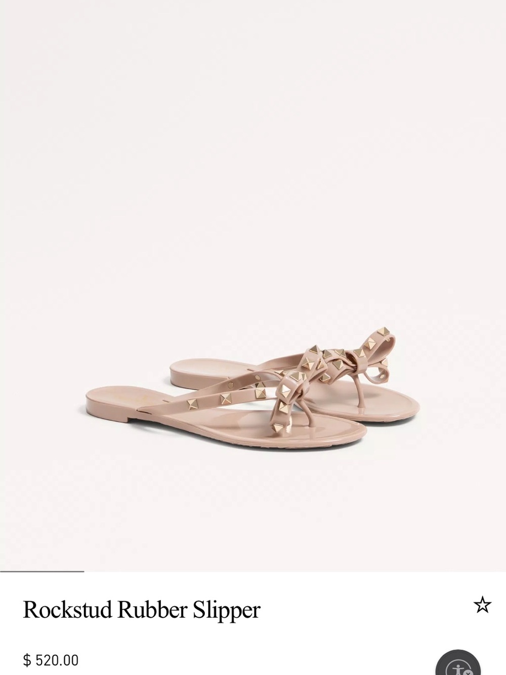 Valentino Rockstud rubber slipper